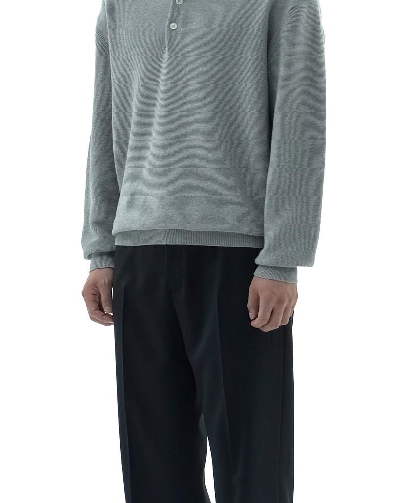 Neibieol Fine Wool No-Tuck Straight Pants - Black