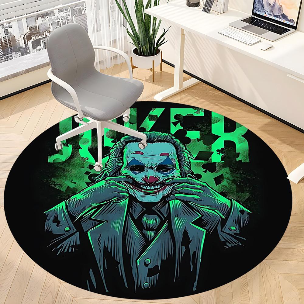1pc Joker Clown Office Round Area Rug, Under Office Chairs Bedroom Living Room Home Decor, Room Deco, Available in Various Sizes081