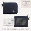 Small wallet, pass case, and coin case with a dinosaur pattern, CITYPASSPORT (red)