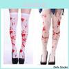 Halloween Blood Stockings For Costume Party Nurse Zombie Bloody Silk Stockings