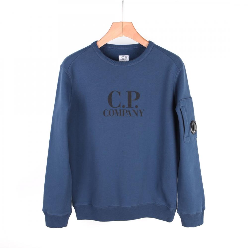 

Толстовка Junior CP Company с логотипом, темно-синяя 07CKSS001C003878W879