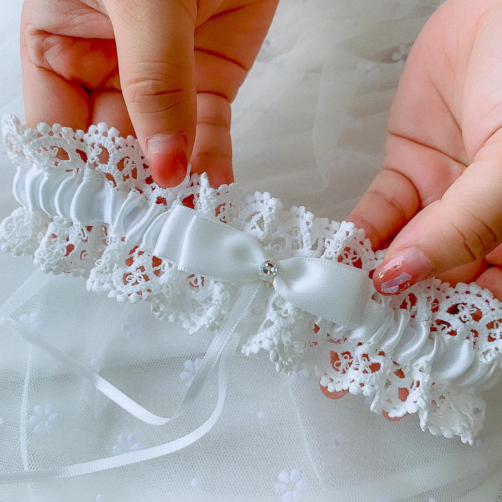 Kasure Hurtownia Kobiety Dziewczyna Księżniczka Cosplay Wesele Impreza Ślubna Koronka Kwiatowy Niebieski Noga Pierścień Pętla Pończocha Pas Do Pończoch