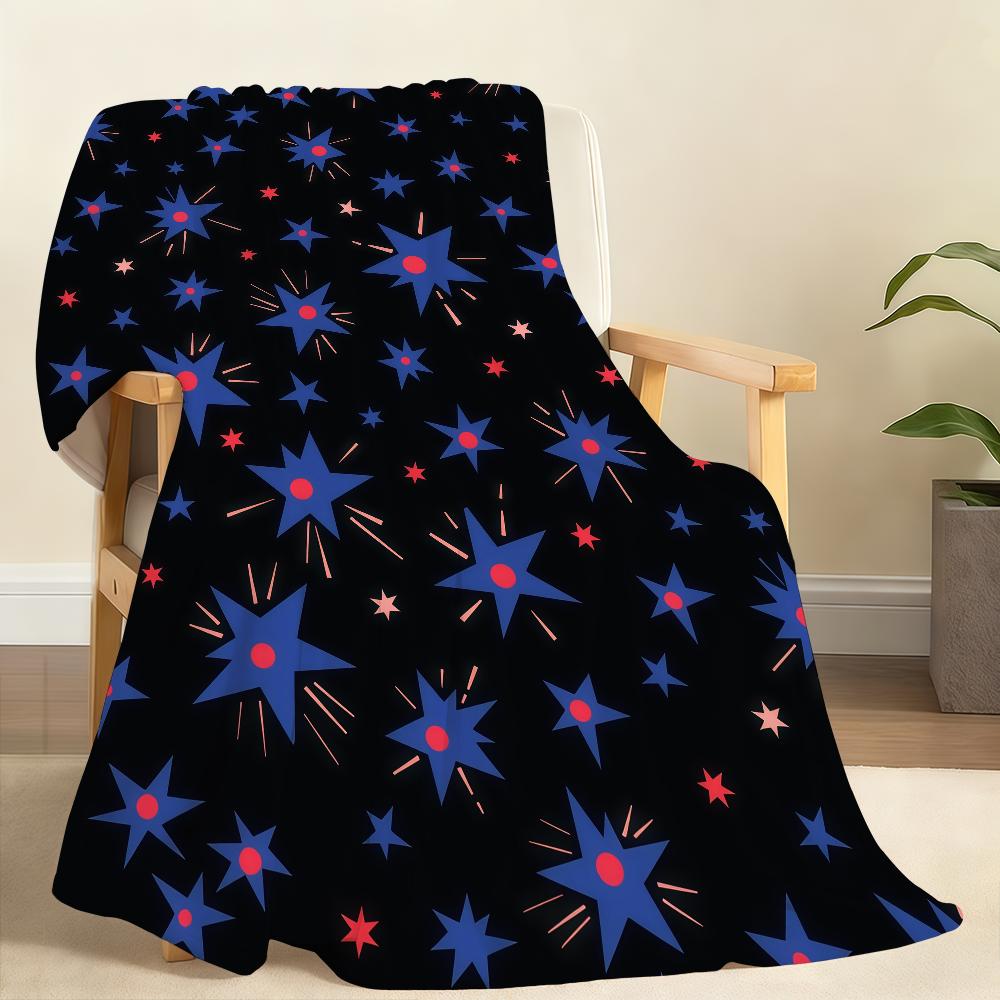 Fun star pattern Blanket Soft Throw Blanket for Home Bedroom Bed Sofa Picnic Travel Office Rest Cover Blanket Gift