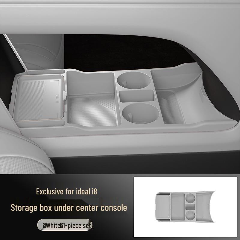 Kompatibel mit 25 Ideal i8 Modellen: Untere Aufbewahrungsbox für die Mittelkonsole für Autoinnenraum und Kleinkram.