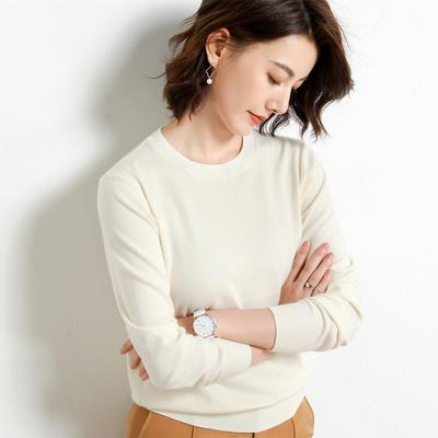 2023 Womens Sweaters Bottoms Ladys Women Sweater Thin Long-Sleeved O-Neck Wool Woman Sweaters Knit Pullover