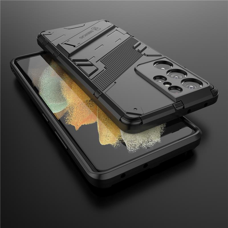 Solid Armor Cyber Shockproof Case For Samsung S21 FE S22 S23 Ultra Plus A14 A34 A54 A12 A13 A32 A52 A72 A73 A53 A33 Stand Cover