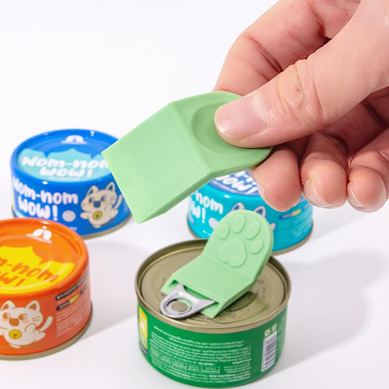 Niedliche Katzenform Haustier Dosenöffner Tragbarer Manueller Dosenöffner Für Nassfutter-Dosen und Tierfutter-Gläser Einfaches Ring-Pull Öffner Werkzeug