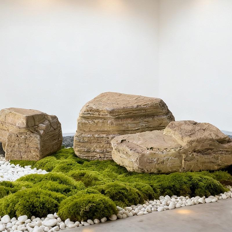 Garden Fake Stone Sculptures Artificial Rock Sculpture Modern Aesthetic Groot Ornaments Elegant Luxury Creative Art Ornament