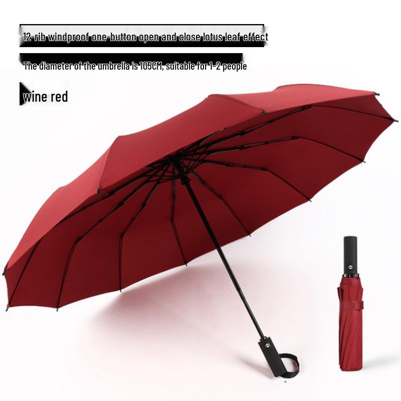 Enhanced Automatic Folding Umbrella for Men & Women: Dual-Use Sun & Rain Protection with Thickened Sunshade & UV Shield
