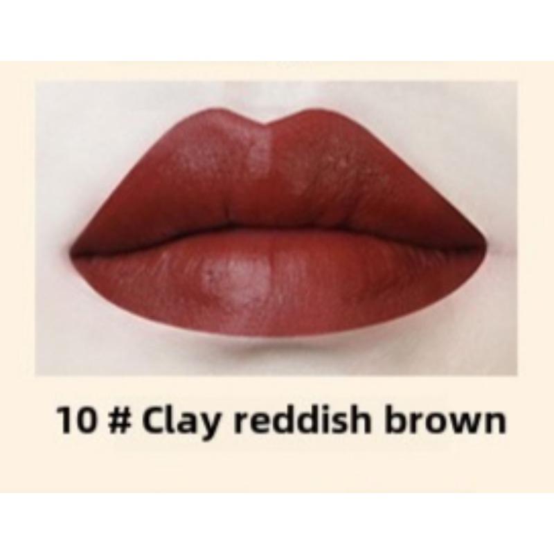 

Кремовая шелковистая помада-глазурь Матовая, не легко прилипает Чашка не выцветает Облако для губ Глазурь 10# clay reddish brown