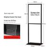 60x80cm Outdoor Double Pole Display Stand & White Sign