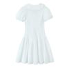 2025 Spring/Summer Slim Fit V-Neck Lace Patchwork Dress - Sweet Princess Style for Women