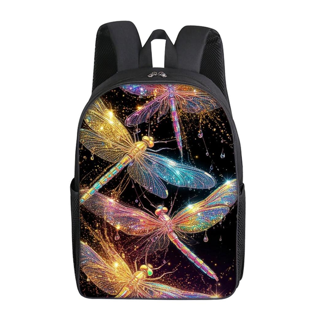 Zaino a Strato Singolo con Stampa Libellula Stile Semplice per Bambini/Bambine Migliori Regali Sacche Scolastiche Cartoon Piatte 2D