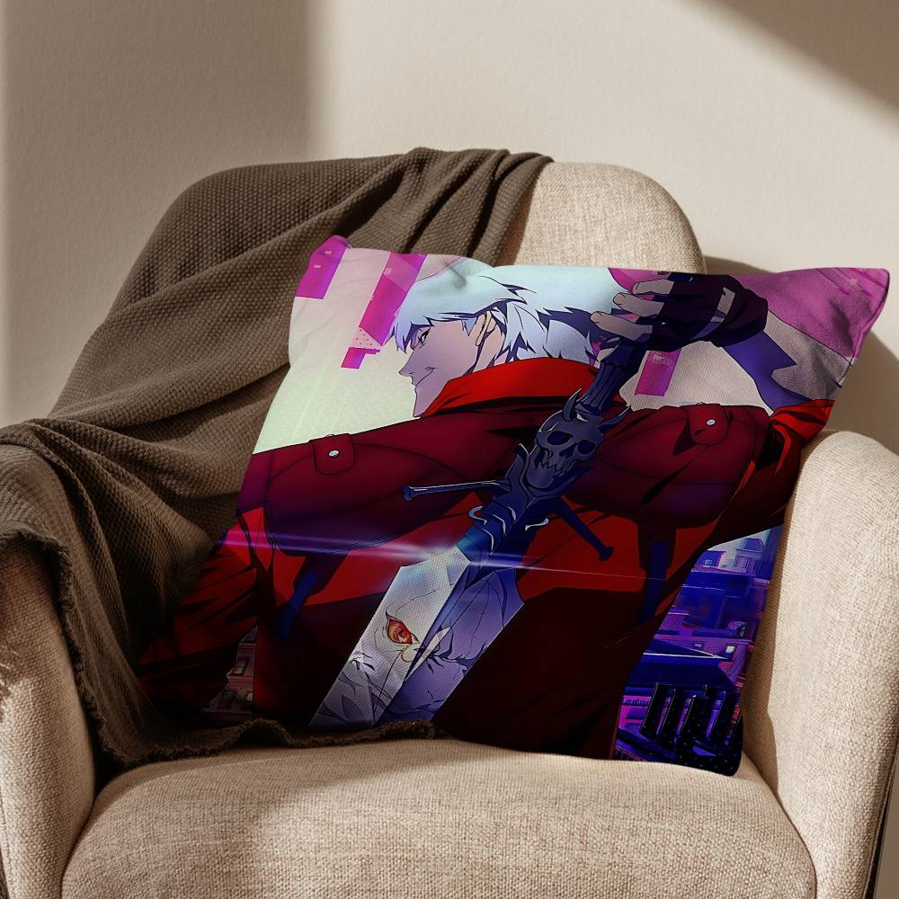 Cool Devil May Cry Game DMC Cushion Cover Suitable For Sofa Car Bedroom Office Cushions Decorative Pillow Case