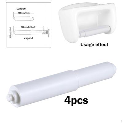 4 Pieces Toilet Paper Holder Replacement Rods, Spring Load Roller, Sturdy, Practical,Toilet