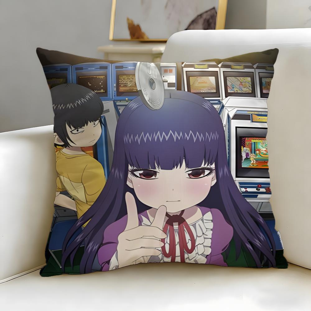 Classic Anime Hi Score Girl Cushion Cover Soft & Easy-Wash Pillow Case – Versatile for Couch, Bed, Travel and Office