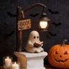 Halloween Witch Lamp Halloween Decor Resin Figurine With Battery Power For Spooky Table Display