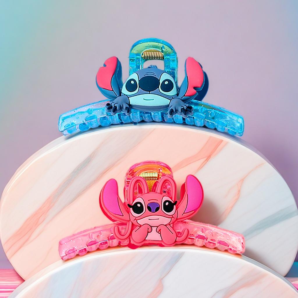 1pc/2pcs Disney Sticker Hair Claw Clips Bright Colored Simple Cute Hair Accessories for Decoration And Hair Ties Grip Strongly