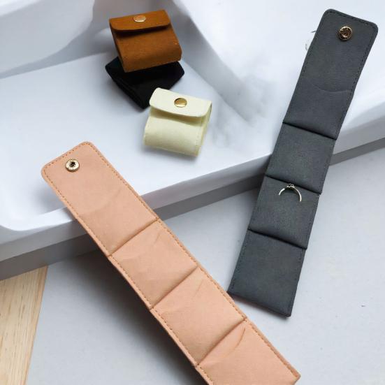 2/3Pcs Jewelry Storage Bags Snap Closure Soft Velvet Lining Multifunctional Mini Travel Jewelry Bag Necklaces Earrings Organizer