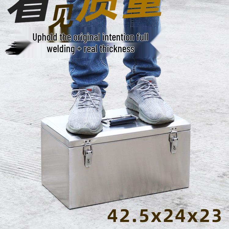 Große, wasserdichte Werkzeugkiste aus 304 Edelstahl - Fahrzeugmontierte Aufbewahrung für Kleingeräte