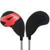 Golf Iron Cover Club Head Cover Set of 10 (4-9,P,A,S,X) Made of Neoprene Stretchy Large Numbers Black Base & Colorful Numbers