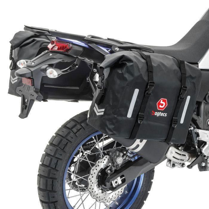 Sacoches latérales moto Bagtecs WP8 - 2x30L - Étanches - Résistantes aux UV - Fixation universelle
