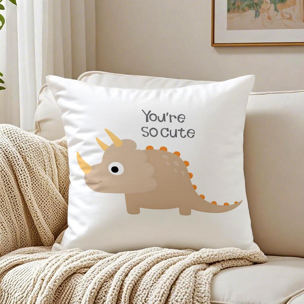 Cute Dinosaur Cushion Cover Pillowcase Antidustmite living Room Sofa Decor Cushion Room