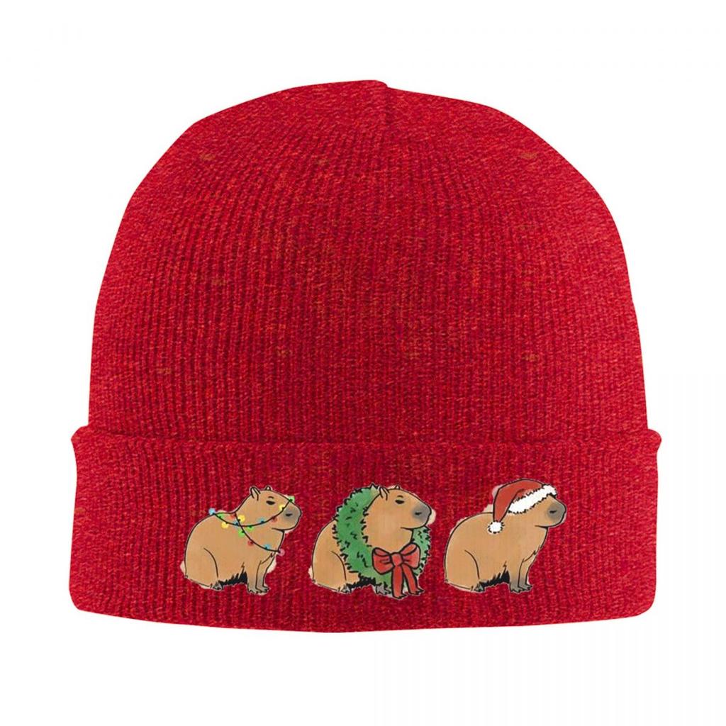 Capybara Halloween Warm Knitted Cap Winter Knit Bonnet Hat Skullies Beanies Hip Hop Caps for Unisex