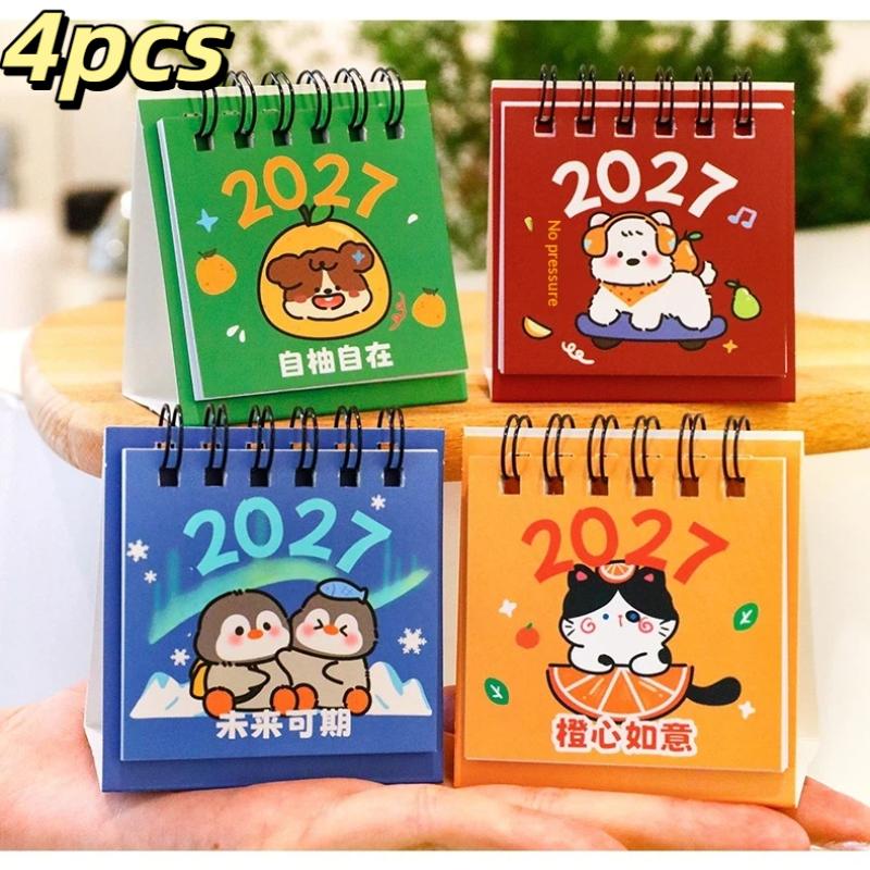 2027 Desk Calendar Mini Portable Travel Calendars Perfect For Home Office School Daily Schedule Planning Home Decor