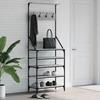VidaXL Clothes Rack and Shoe Storage, Wardrobe with Shelves, Bedroom Clothes Rack, Modern, 837875
