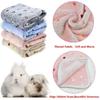 4 Pieces of Guinea Pig Blanket, Hamster Fleece Cage Liners Soft Warm Bunny Sleep Bedding Mat Cute Dot Pattern for Guinea Pig Hamster Rabbit