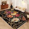 Nordic Abstract Living Room Carpet Flower Plant Decoration Bedroom Bedside Soft Large Rugs Lounge Non-slip Washable Floor Mat