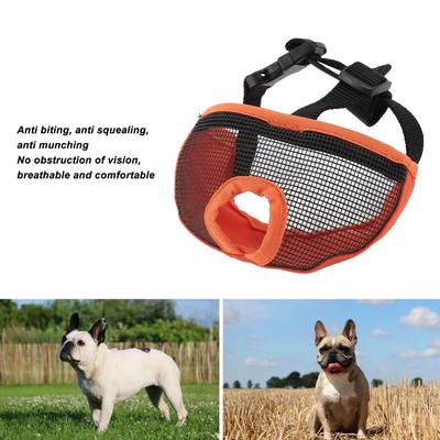 Flexible Breathable Short Snout Muzzle Soft Adjustable Short Snout Dog Muzzle Lightweight Secure Flat Face Muzzle Public Outing
