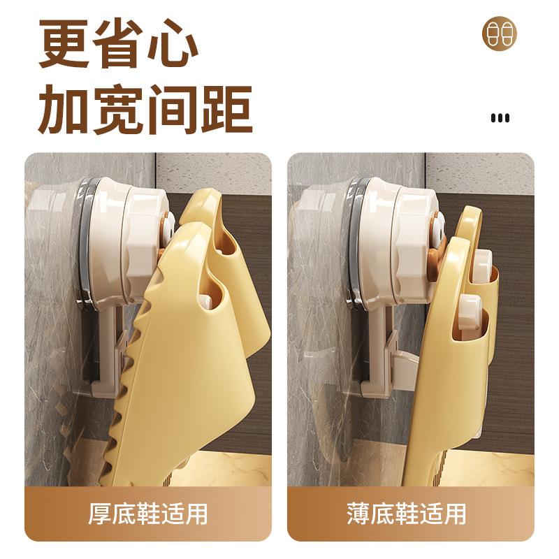 Bathroom Slipper Rack No Punching, Storage Hook, Bathroom Slipper Hanger, Toilet Door Rear Suction Cup Rack, Wall Hanging