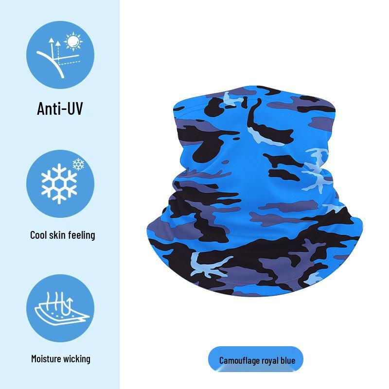 Dětský letní kreslený nákrčník z ledového hedvábí - UV ochrana a multifunkční šátek na hlavu pro cyklistiku