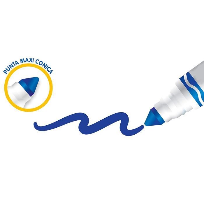 Crayola -24 marqueurs lavables, Pointe Maxi, Assortis, pour l'école et Temps Libre, Couleur, 58 6570 - 58-6570