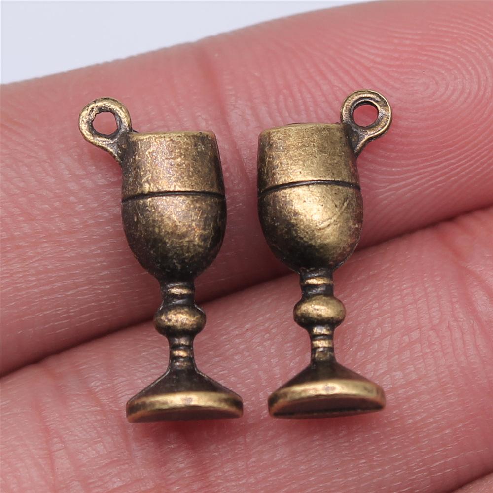 20pcs DIY Crafts Making Findings Handmade Tibetan Jewelry Beer Wine Corkscrew Bottle Opener Charms For Jewelry Making