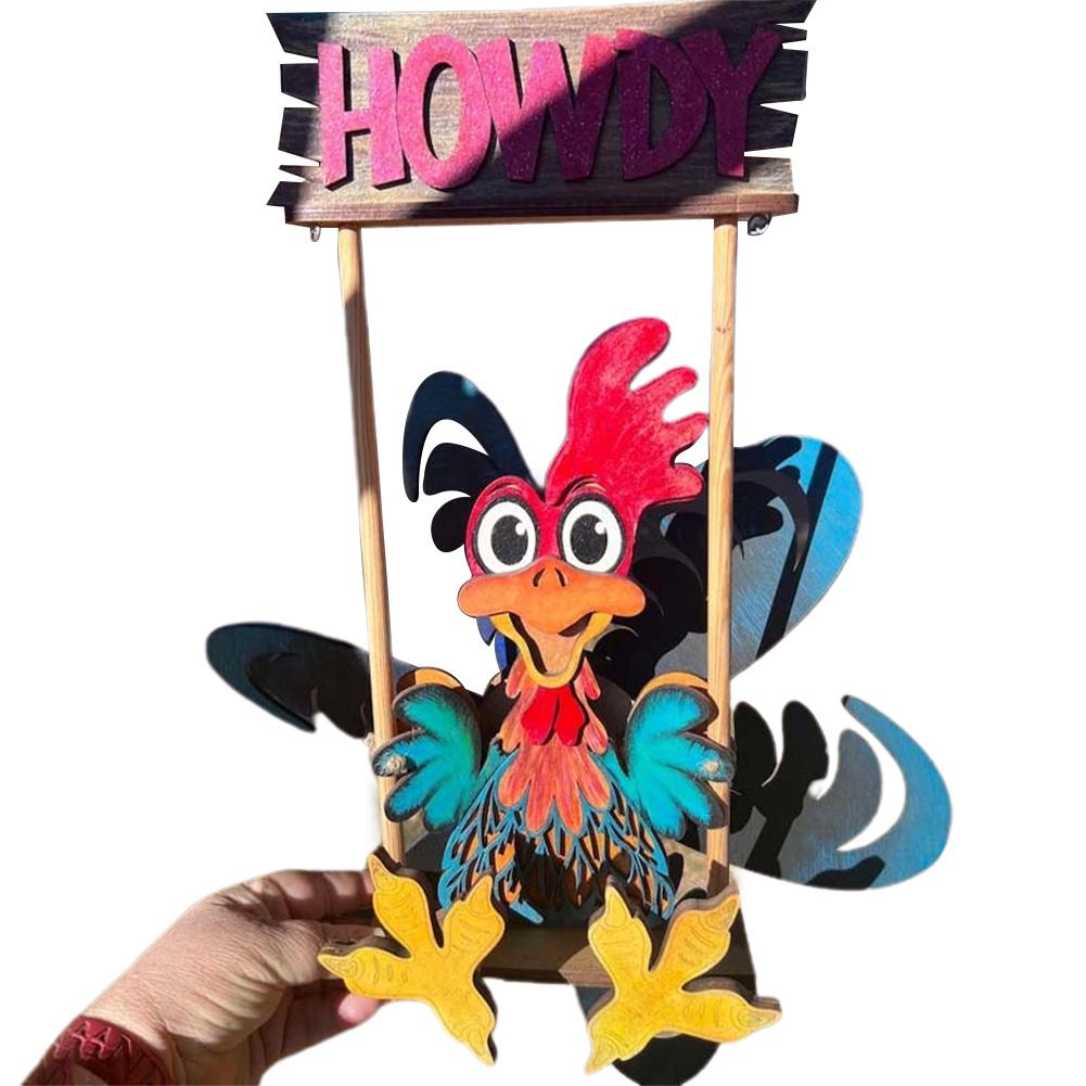 

Забавный ветряной вертушка в виде животного, мультяшные ретро-садовые подвесные украшения, персонализированная деревянная ветряная мельница для украшения ландшафта двора