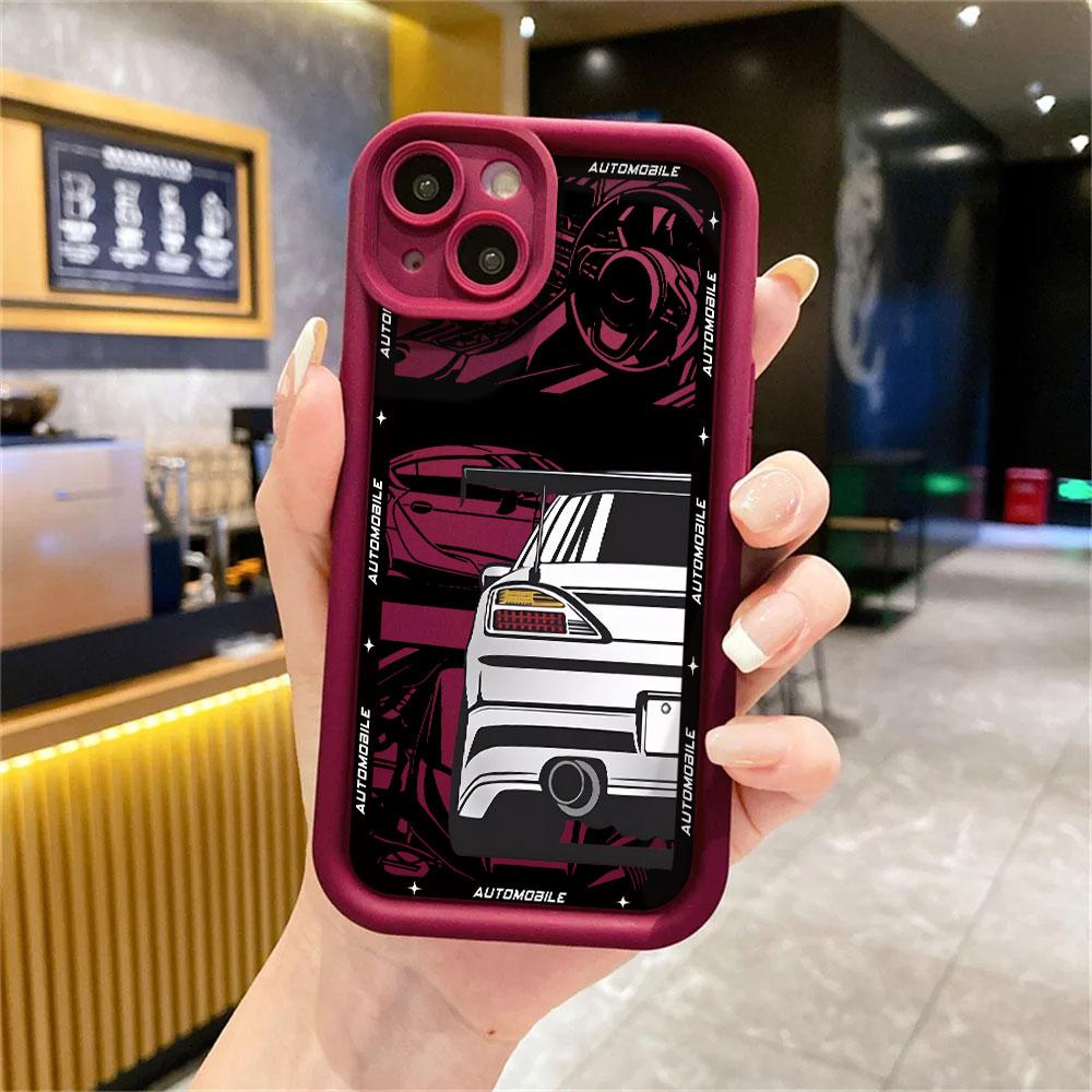 Cool Car Phone Case For iPhone 17 Air 16 e 15 14 13 12 11 Pro Max Plus Mini SE 2020 2022 Soft Back Cover