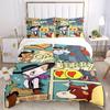 3pcs Western Adventure Tom & Jerry Quilt Cover Set (1 Quilt Cover + 2 Pillowcases Without Pillow Core), High-Definition Printing for Home and Dormitor
