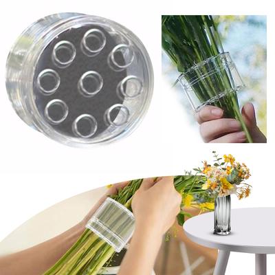 1/2 Pcs Spiral Stem Holder Plastic Bouquet Floral Arranger DIY Bouquet Twister Flower Arrangement Holder Transparent for Vases