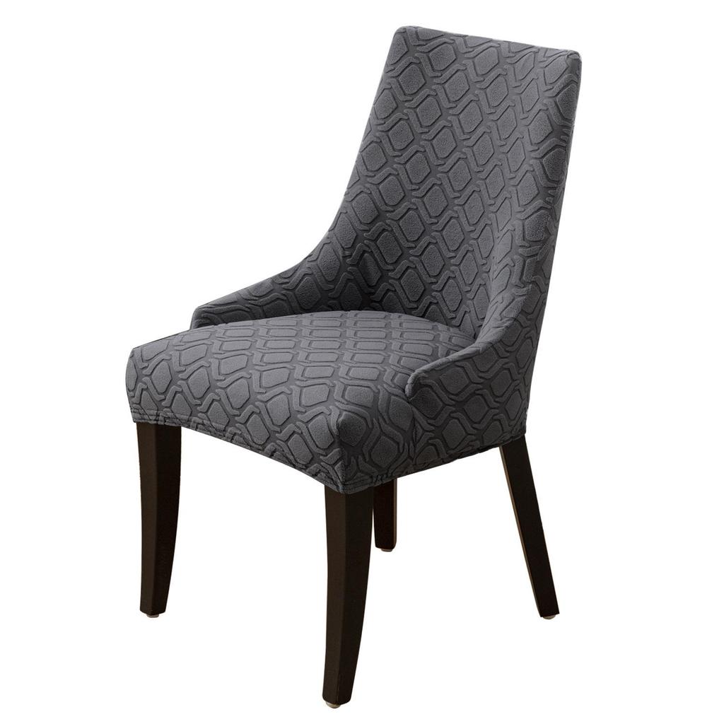 Solid Color Knitted Jacquard Chair Cover for Banquet and Home Decor, Fits Irregular Armchairs