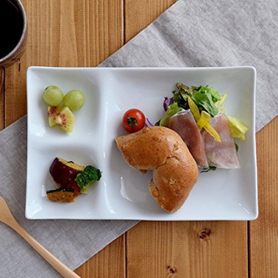 Tableware East Buffet 3 White Plate, Compartments, 25.7cm,