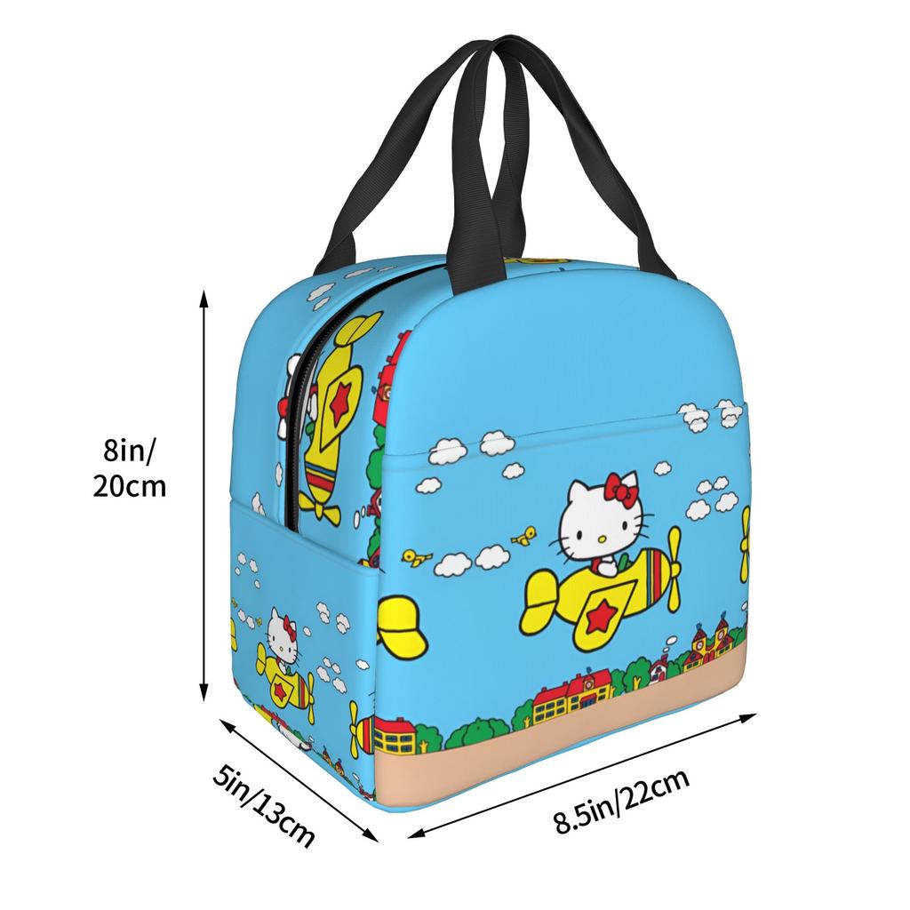 Custom Kitties Kitten Insulated Lunch Tote Bag for Women Men Cat Anime Resuable Thermal Cooler Bento Box Outdoor Camping Travel