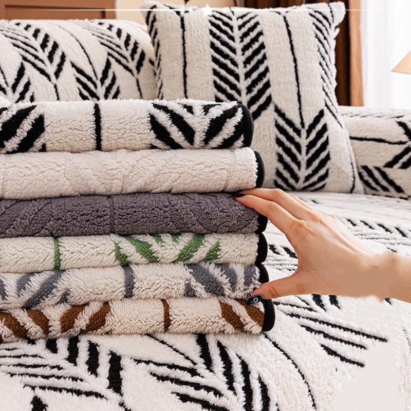1Pcs Winter Thick Plush Sofa Cover Fashion Durable Chair Mat For Living Room Comfortable Soft Couch Cushion