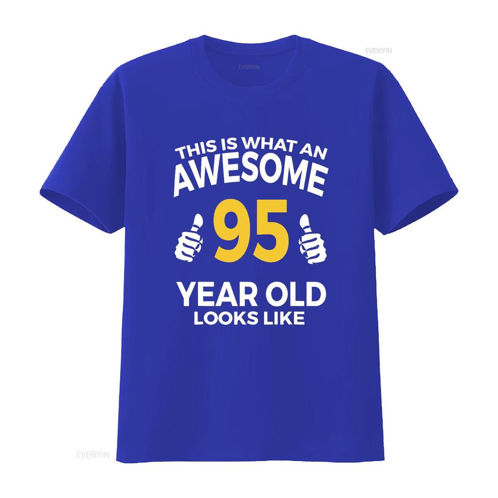 95th Birthday Aged 95 Years Old T Shirt vintage Washed Stylish Top For Everyday Wear homme graphic Versatile streetwear