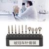 10pcs Dental Polisher Teeth Repair Stainless Steel Black Dental Polishing Bur Drills for Professional Use