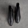 Johnature High Heel Spitzschuh Damen Stiefel Vintage Echtes Leder Vielseitiges Temperament Damenschuhe
