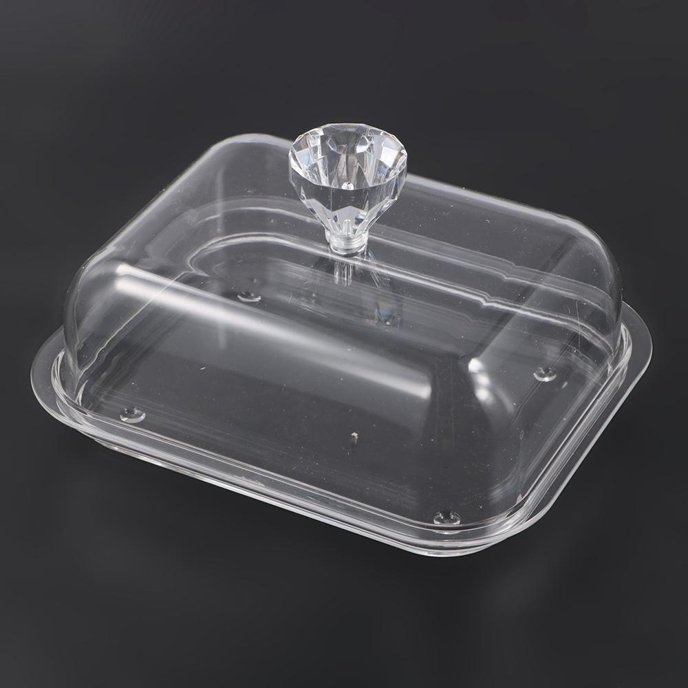 Transparent Butter Holder Rectangular Butter Dish Container Practical Clear Butter Dish Kitchen