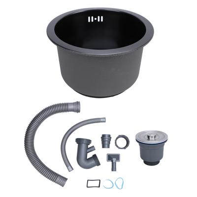 Kitchen Sink Undermount 304 Stainless Steel Single Bowl Mini Round Sink with Strainer 28cm Outer